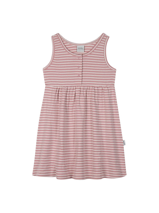 Crew Neck Striped Girl's Dress