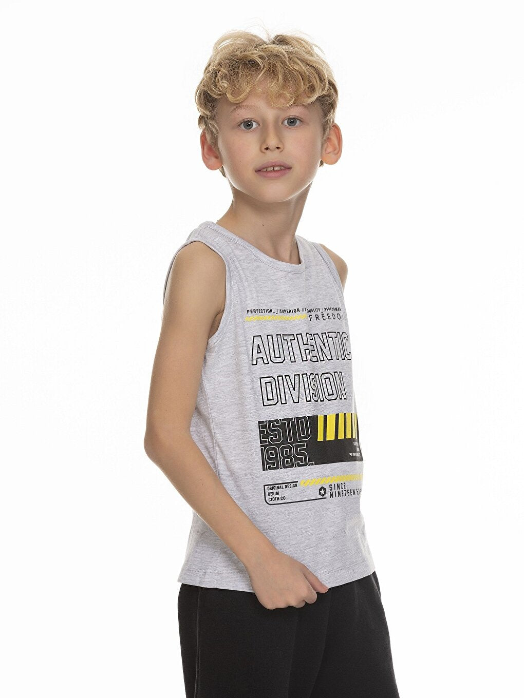 Crew Neck Printed Boy's Undershirt