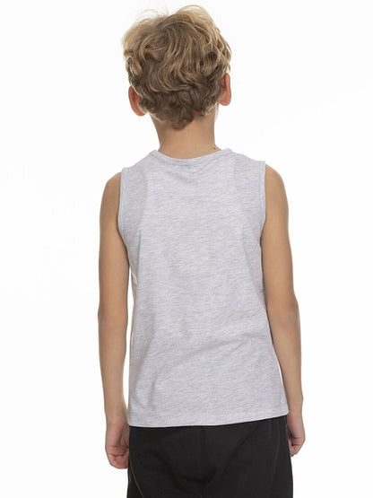 Crew Neck Printed Boy's Undershirt