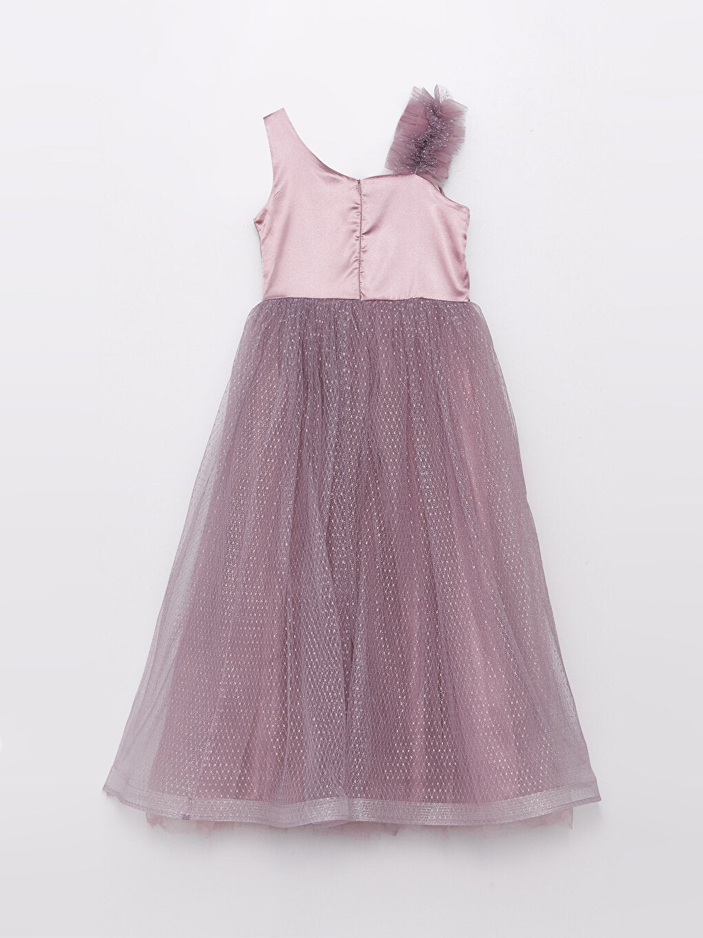 Ruffle Detailed Girl's Tulle Dress