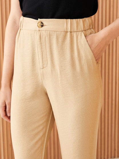 Women's Carrot Cut Straight Trousers