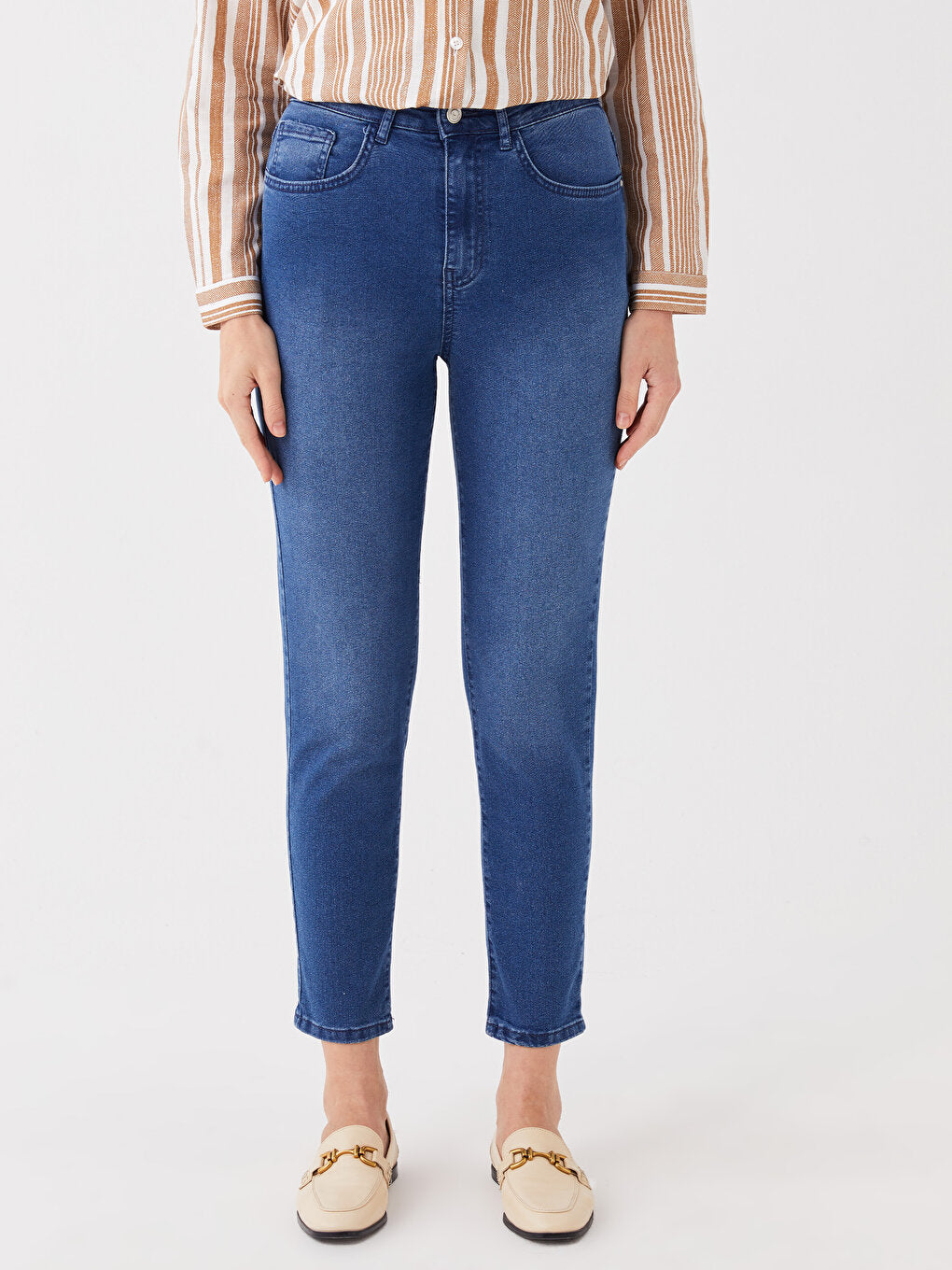 Straight Fit Women's Jean Trousers