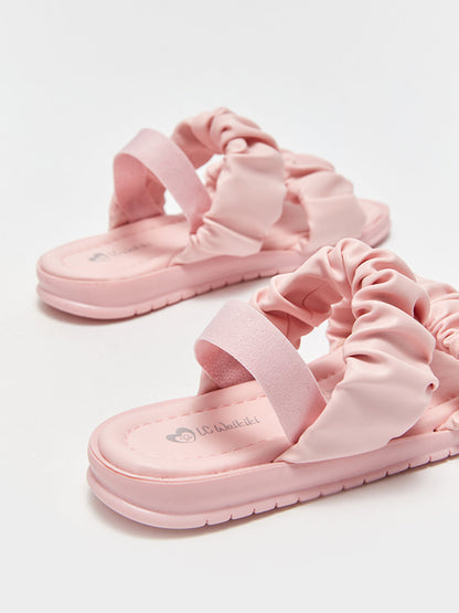 Girls' Slippers with Drawstring