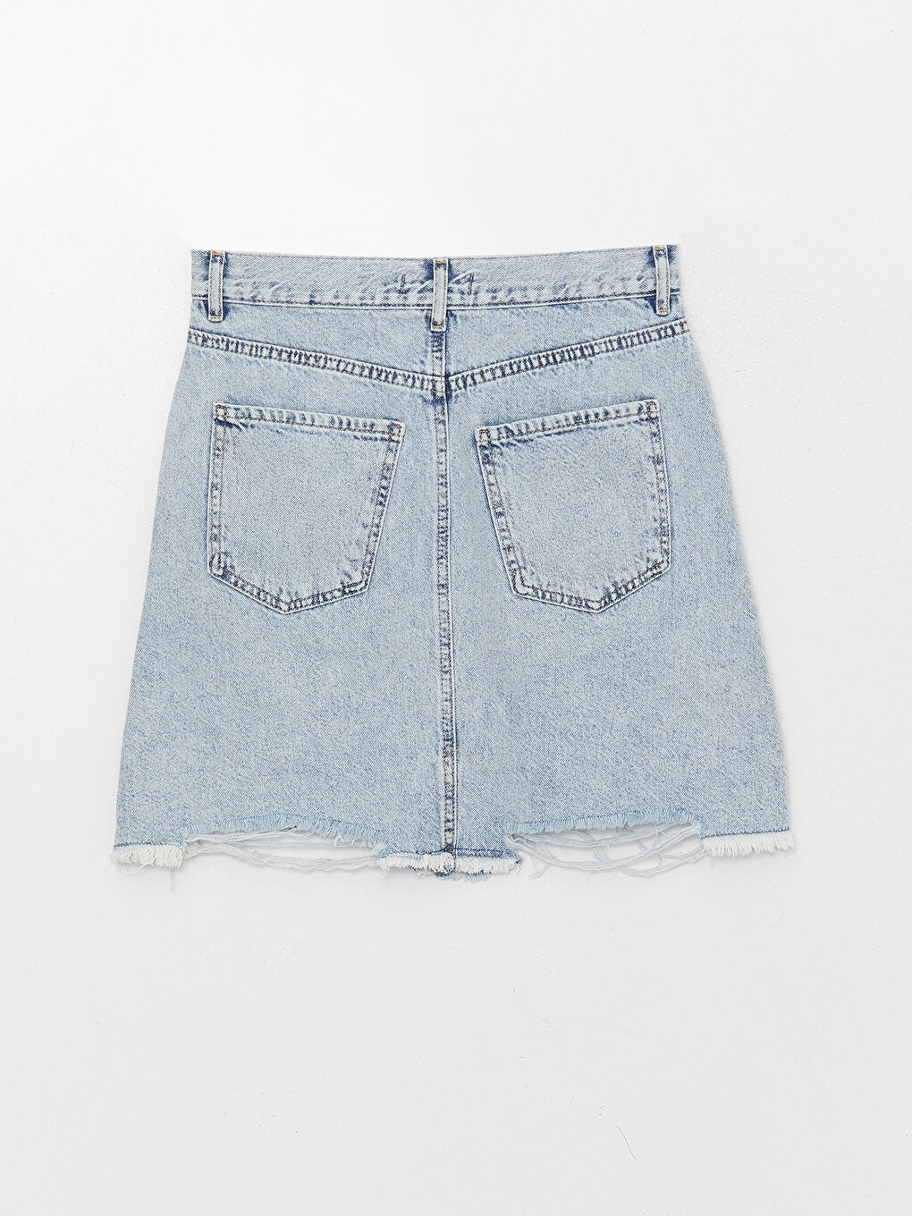 Standard Fit Ripped Detailed Women's Jean Skirt