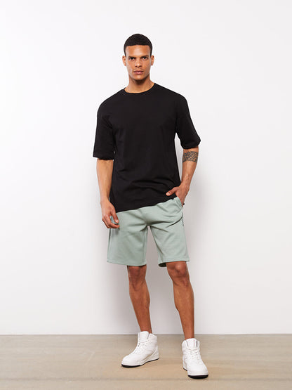 Slim Fit Men's Shorts with Waist Tie Detail