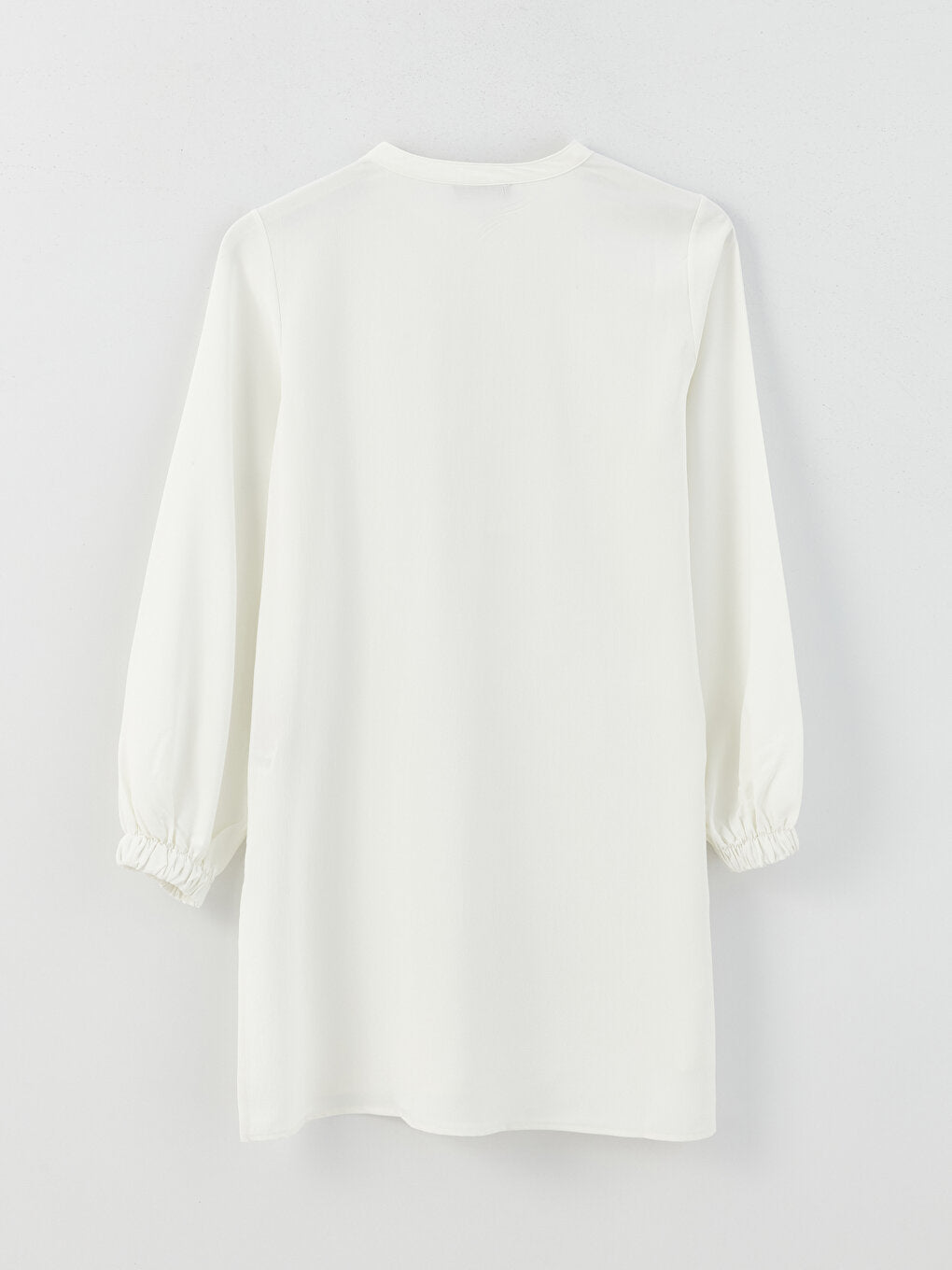 Loose Collar Plain Long Sleeve Women's Tunic