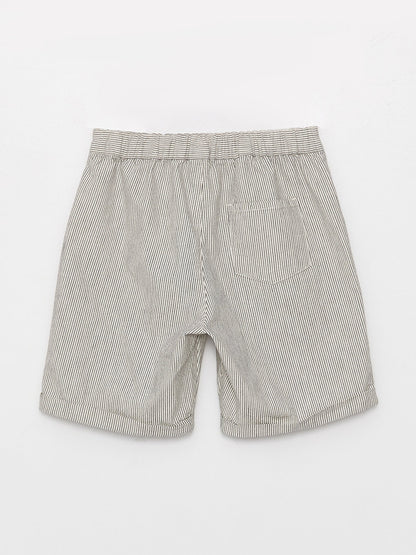 Striped Boy Shorts with Elastic Waist