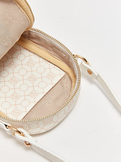 Leather Look Patterned Women's Crossbody Bag