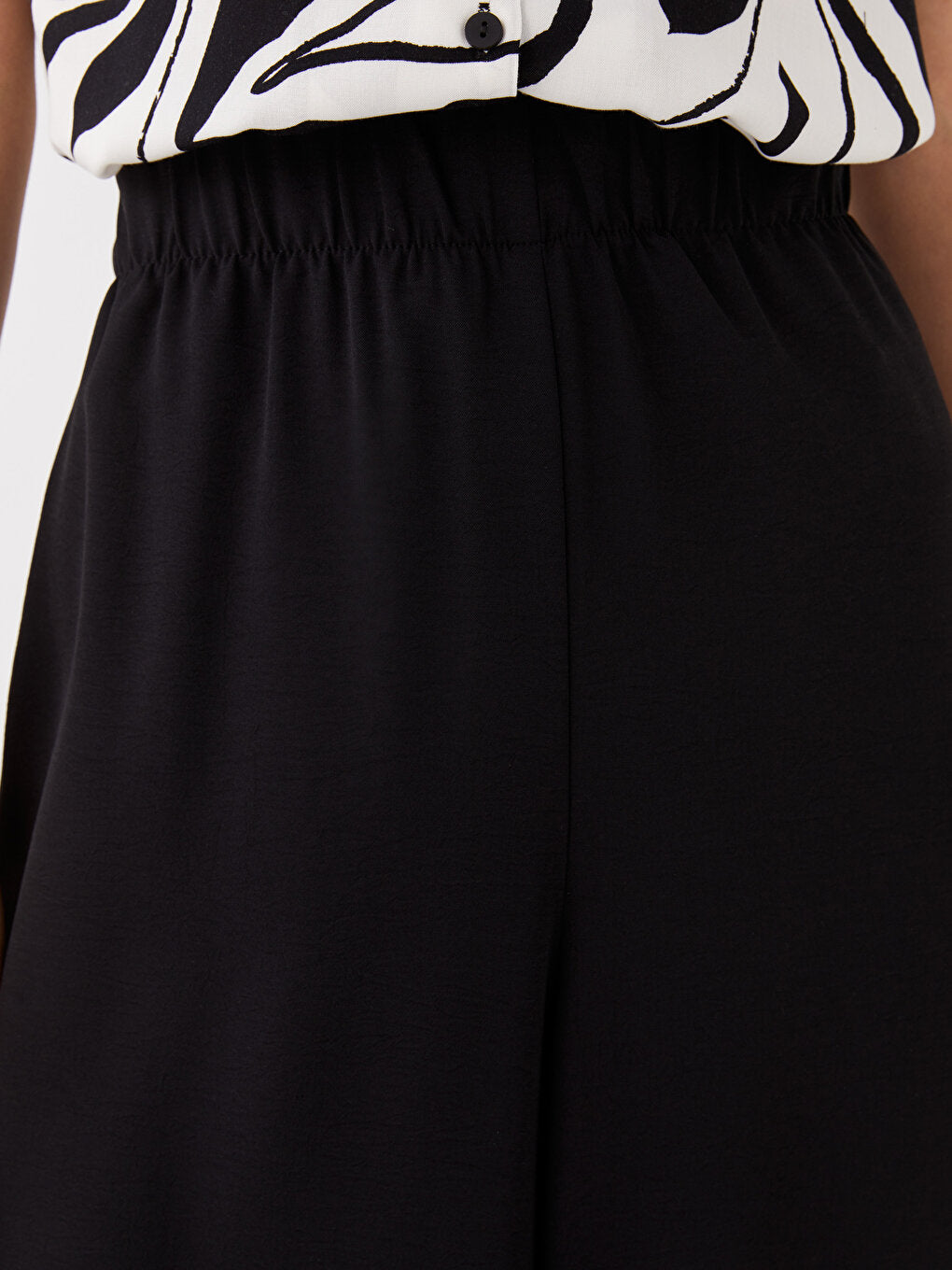 Women's Elastic Waist Straight Trousers Skirt