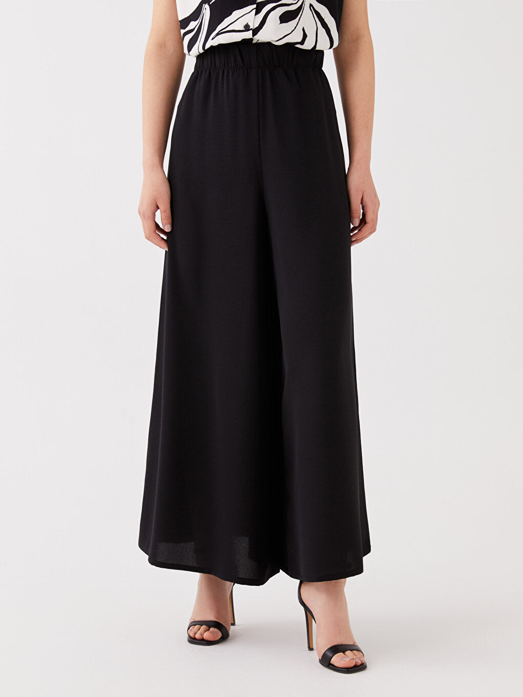 Women's Elastic Waist Straight Trousers Skirt