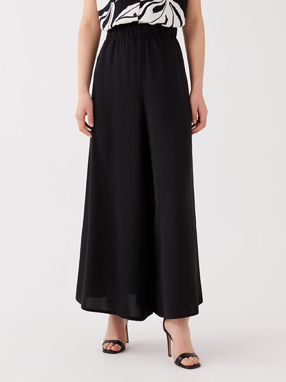 Women's Elastic Waist Straight Trousers Skirt