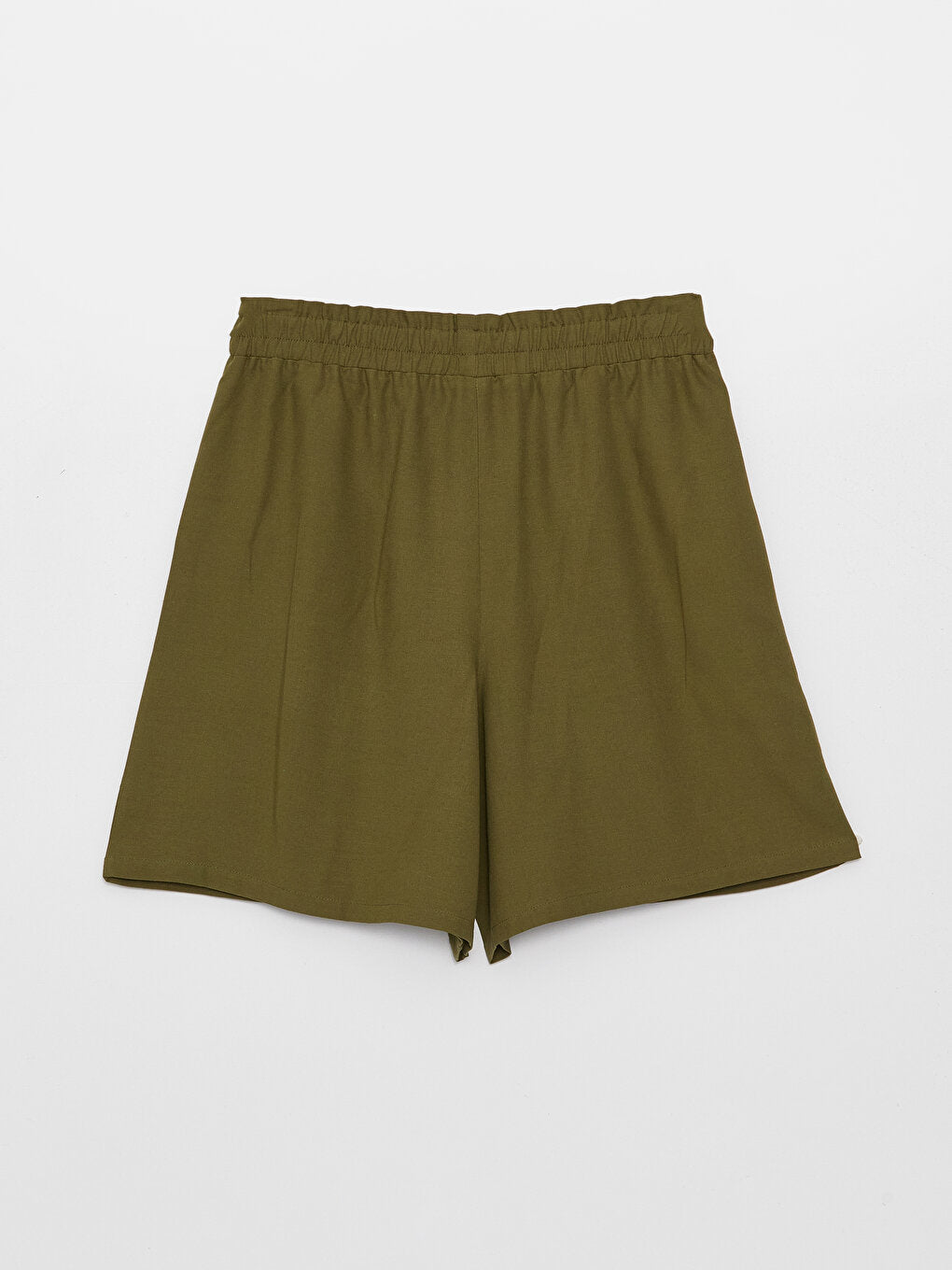 Comfortable Fit Plain Linen Blend Women's Shorts