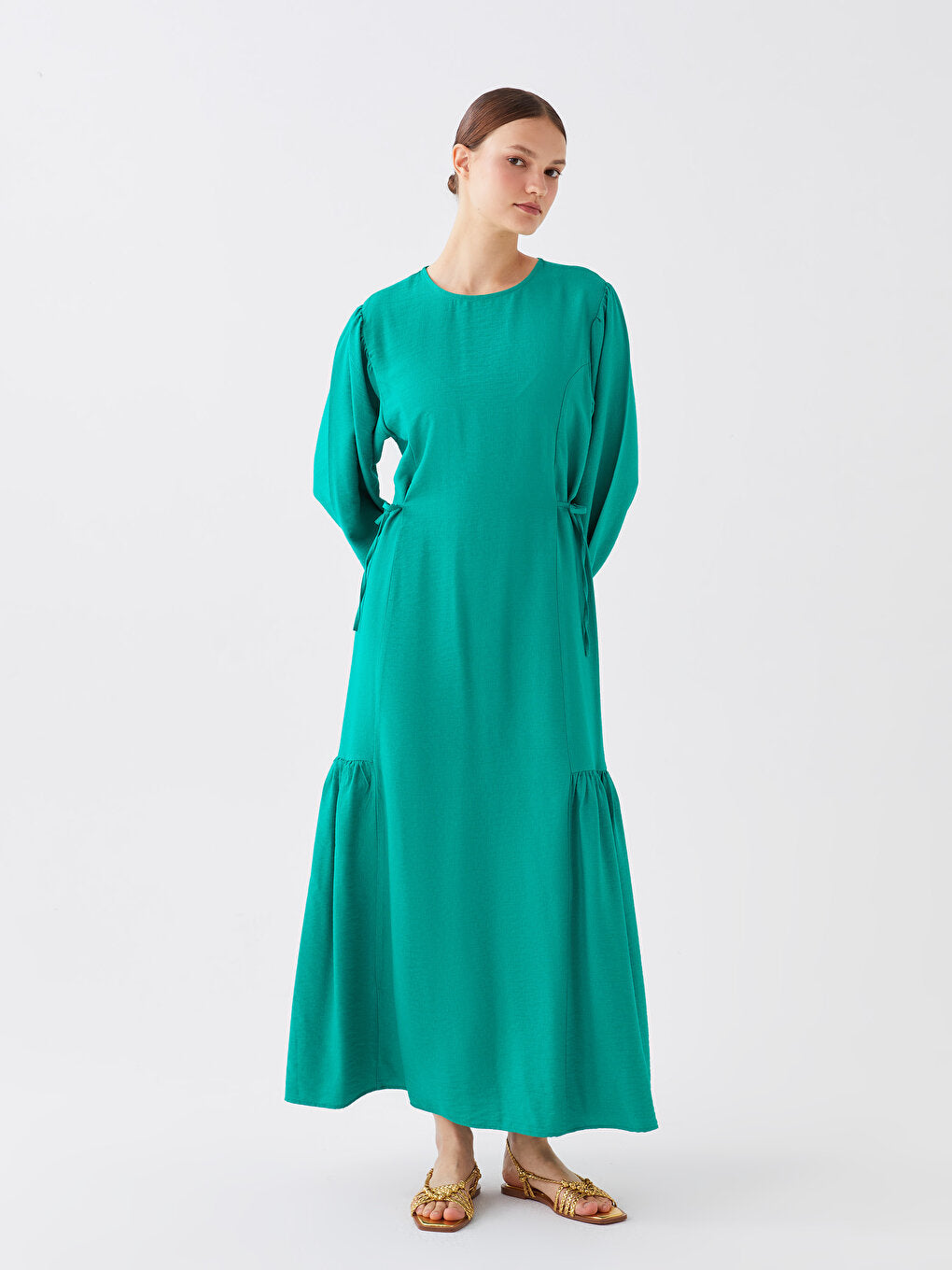 Crew Neck Straight Long Sleeve Women's Dress