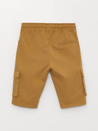 Basic Boy's Cargo Shorts with Elastic Waist