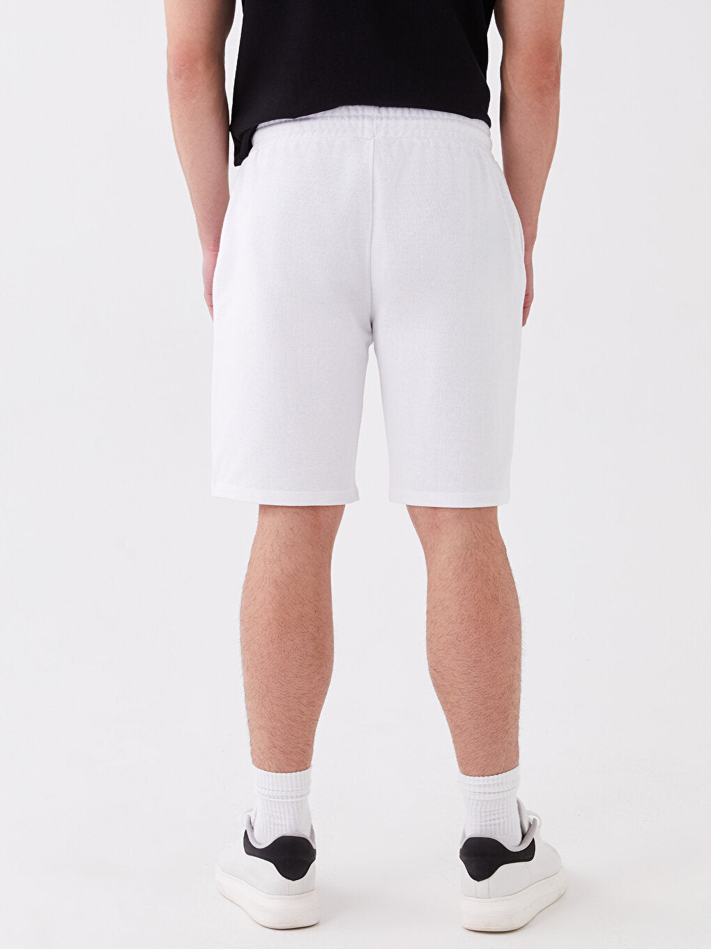 Slim Fit Men's Shorts with Waist Tie Detail