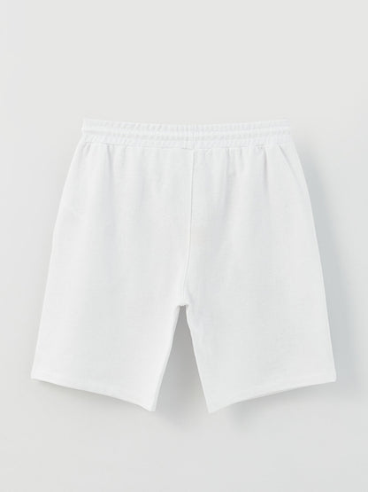 Slim Fit Men's Shorts with Waist Tie Detail