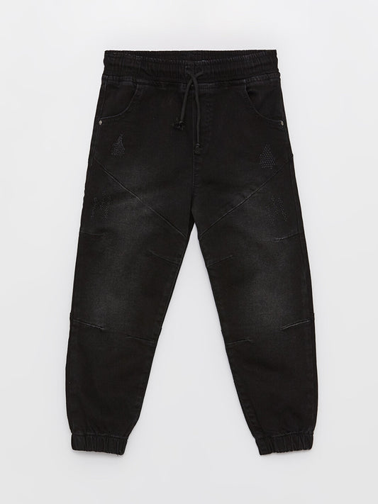 Elastic Waist Boy Jogger Jean Trousers