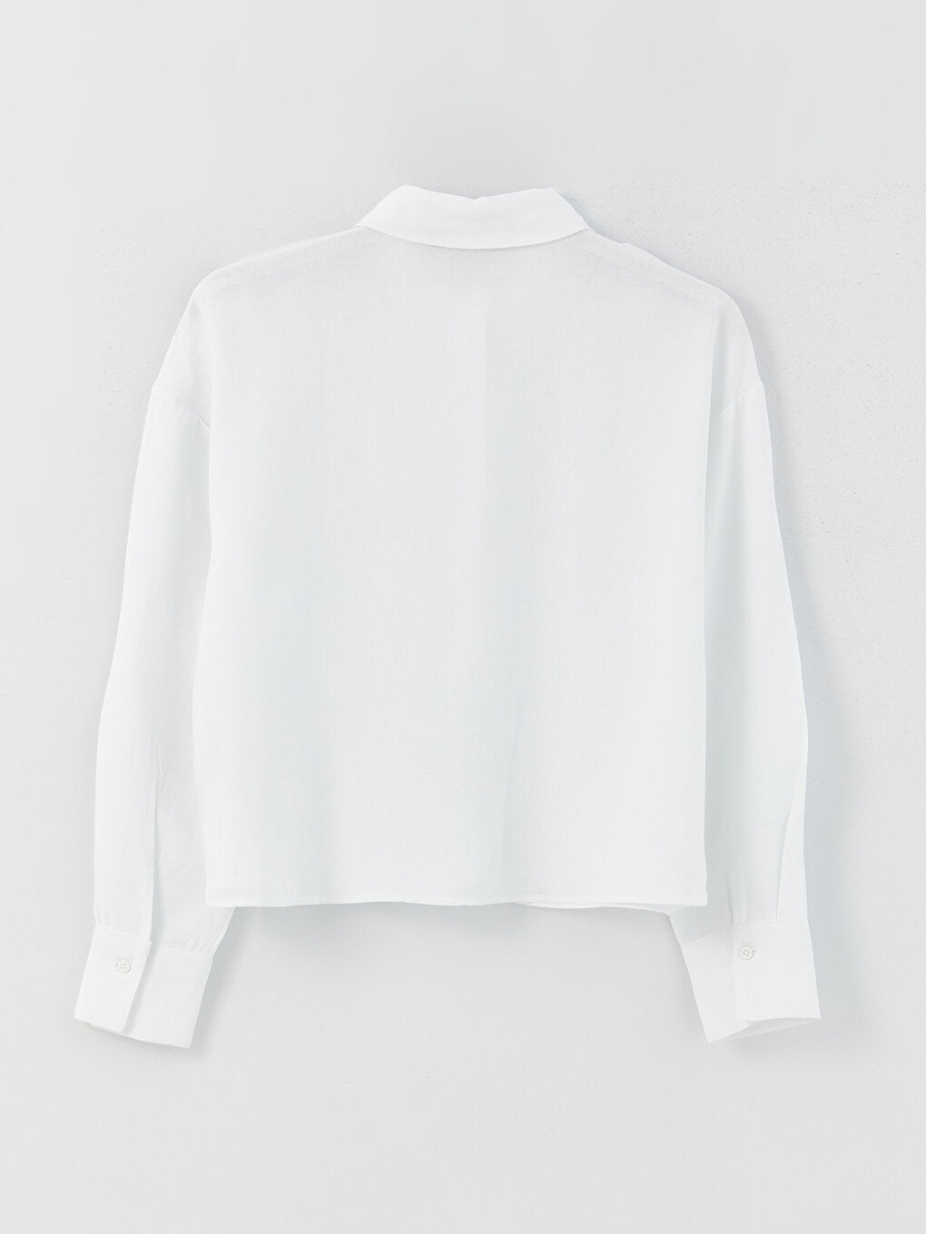 Plain Long Sleeve Oversize Linen Blend Women's Shirt