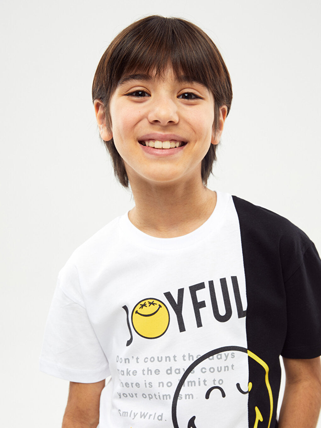 Crew Neck Printed Short Sleeve Unisex Children's T-Shirt