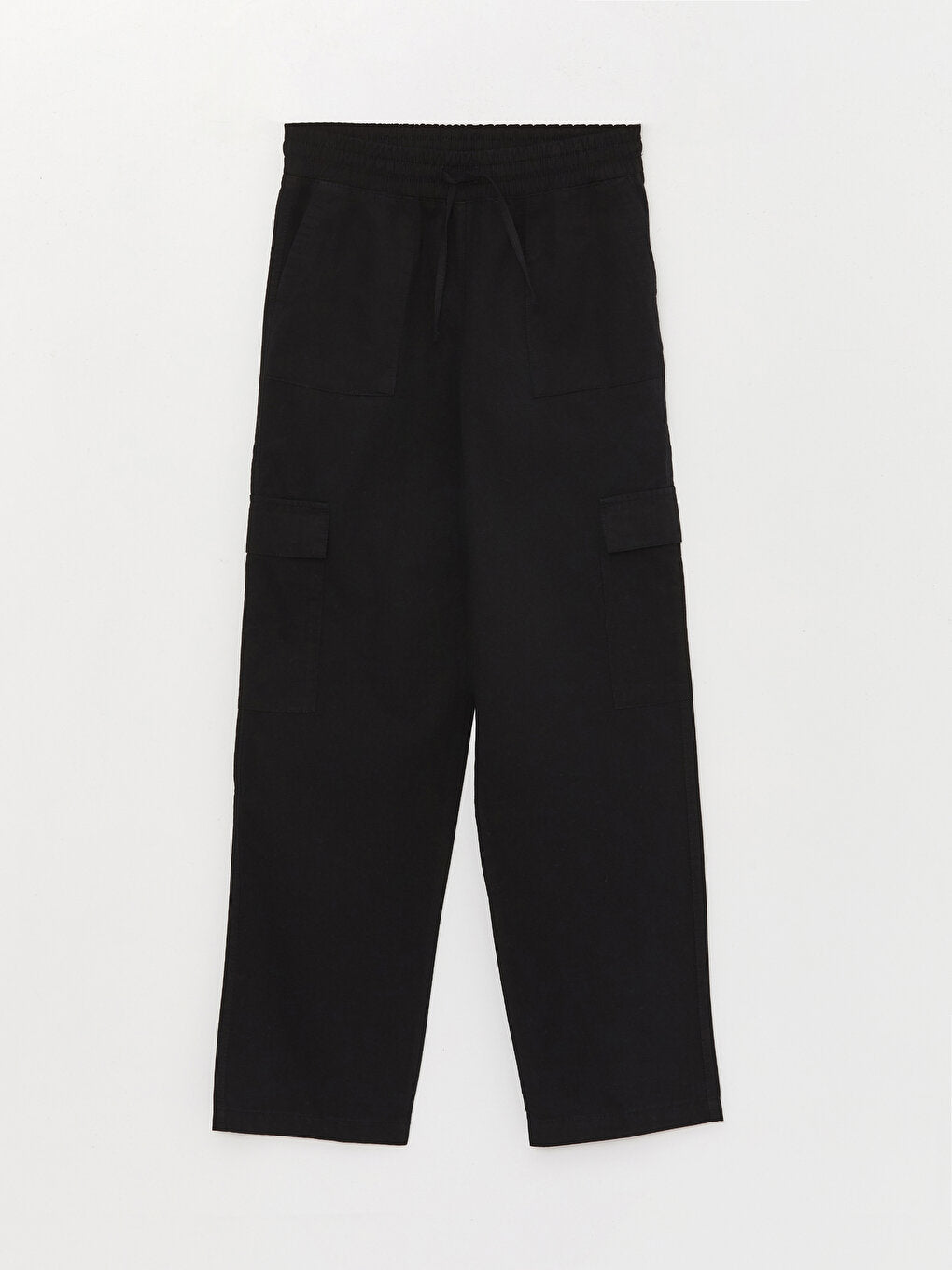 Women's Trousers with Elastic Waist, Comfortable Fit, Straight Pocket Detail