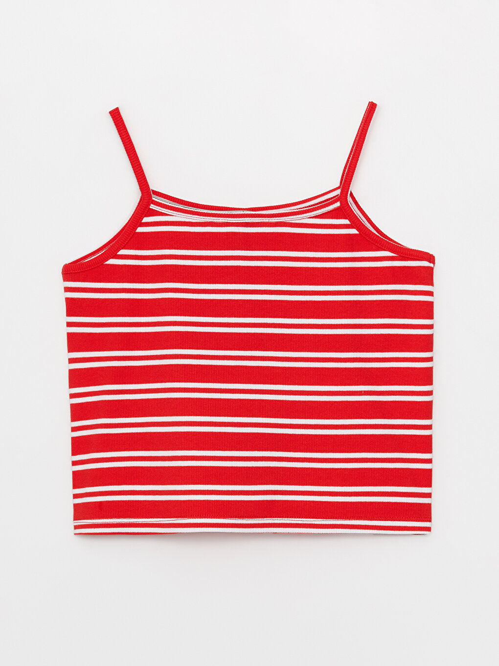 Square Neck Striped Girl's Crop Undershirt