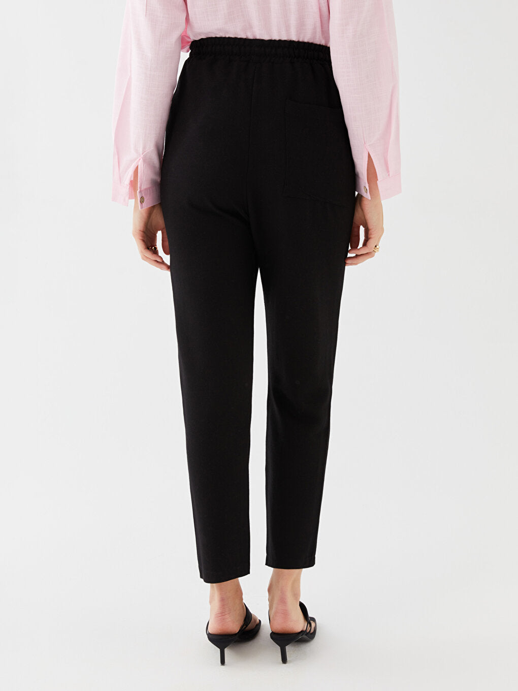 Women's Tie Waist Straight Trousers