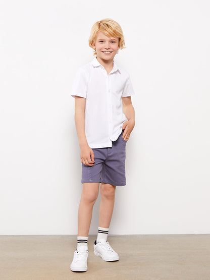 Basic Gabardine Boys' Shorts