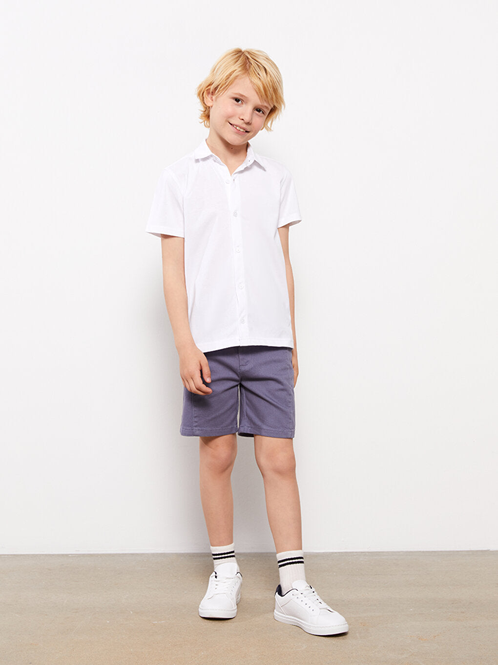 Basic Gabardine Boys' Shorts