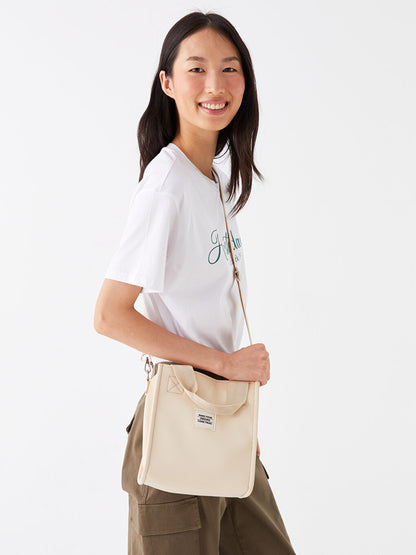 Women's Shoulder Bag with Label Detail