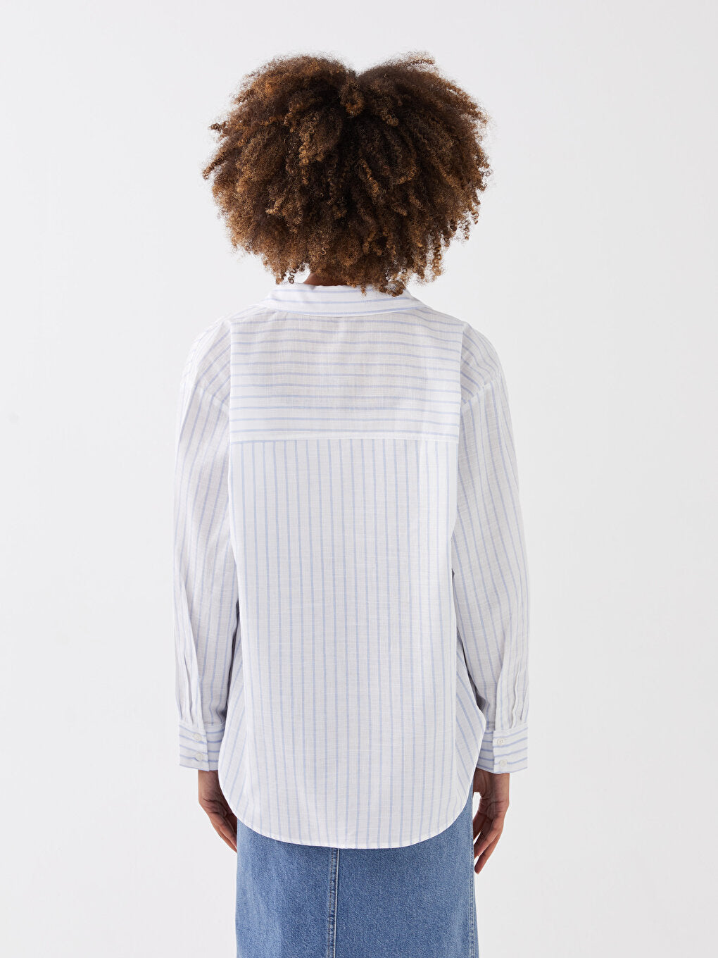 Striped Long Sleeve Oversize Women's Shirt