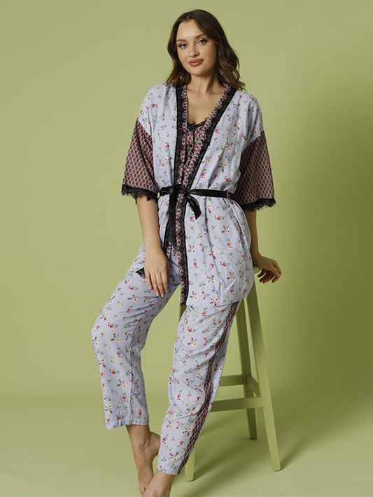 V-Neck Short Sleeve Women's Pajama Set