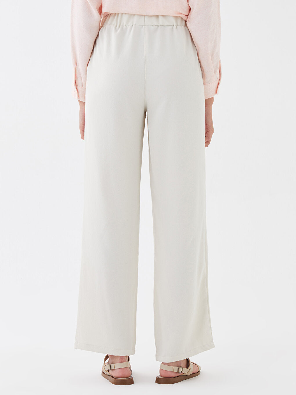 Women's Trousers with Elastic Waist, Comfortable Fit, Straight Pocket Detail