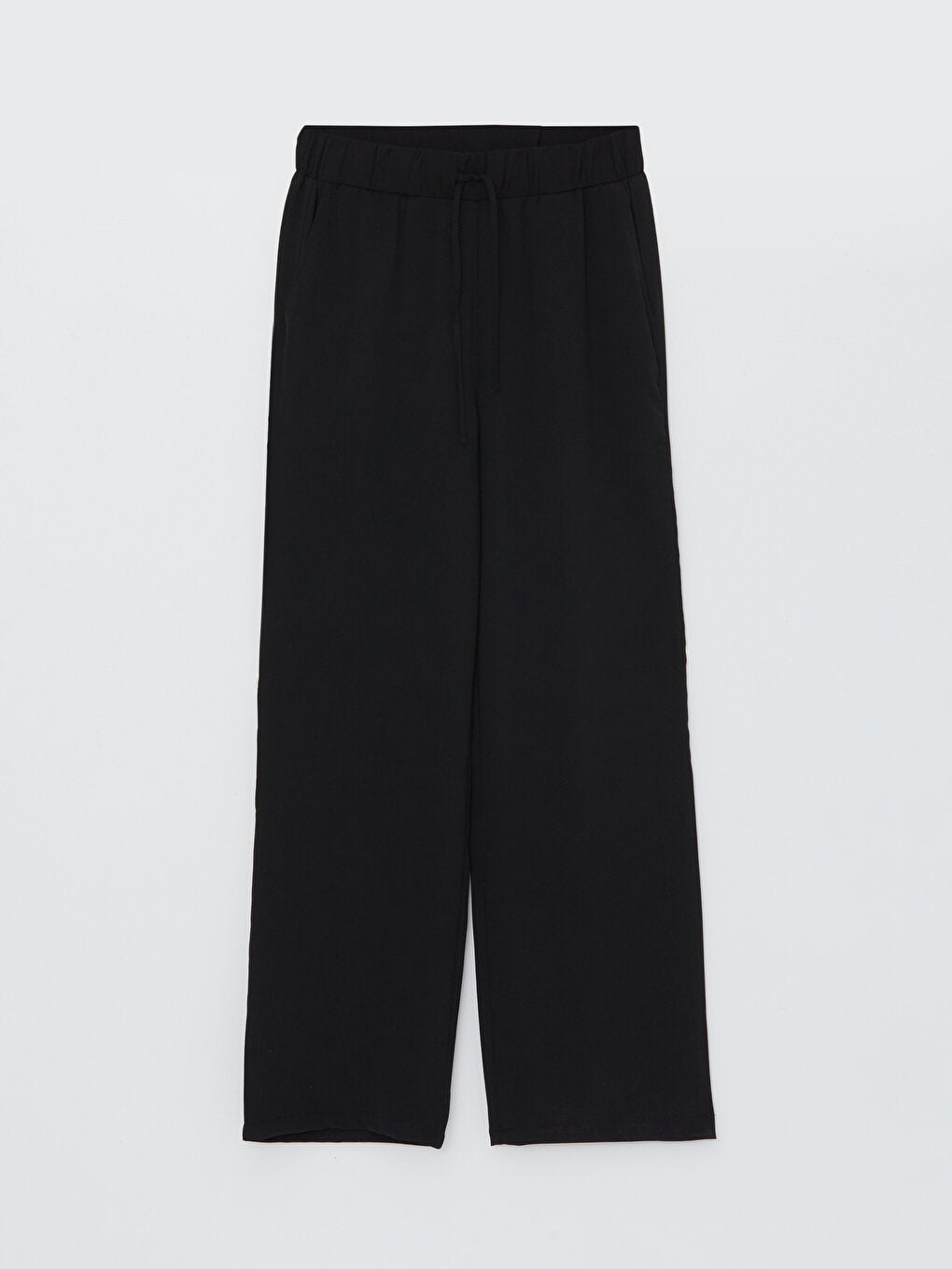 Women's Trousers with Elastic Waist, Comfortable Fit, Straight Pocket Detail