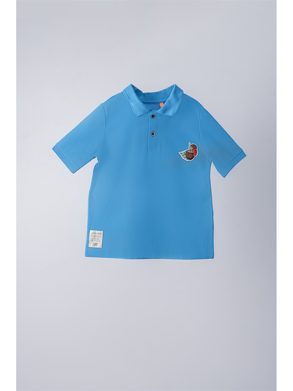 Polo Neck Printed Short Sleeve Unisex Children's T-Shirt