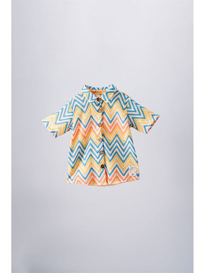 Patterned Short Sleeve Boy's Shirt