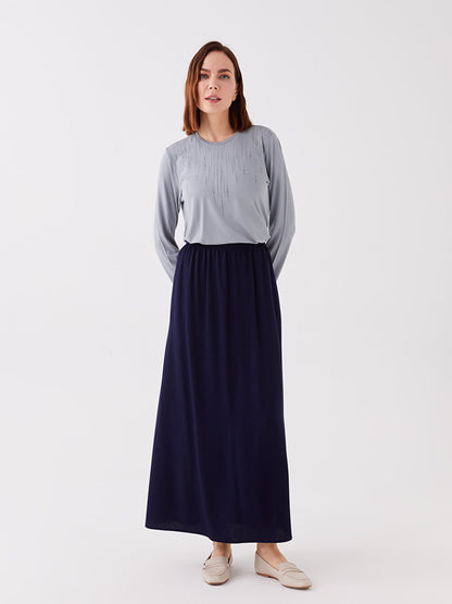 Women's Flared Skirt with Elastic Waist