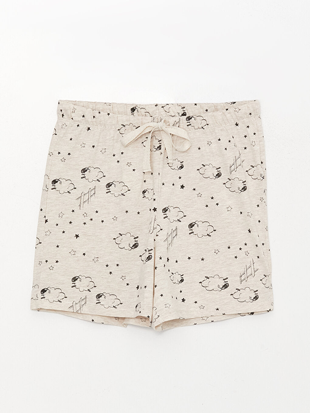 Patterned Women's Shorts Pajama Bottom with Elastic Waist