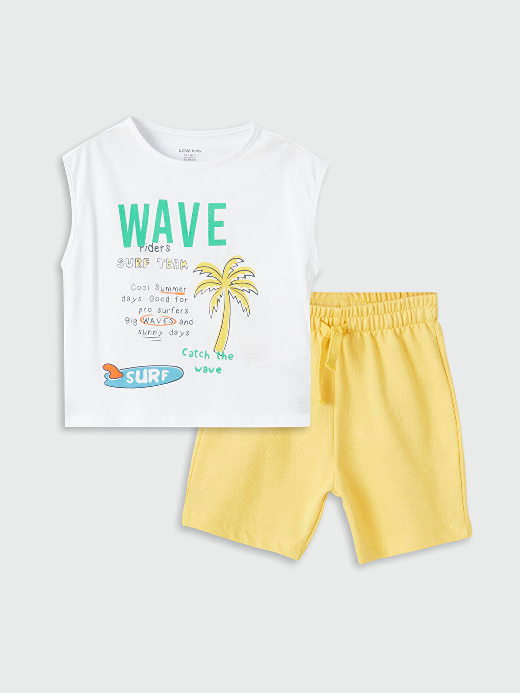 Crew Neck Baby Boy T-Shirt and Shorts, 2-pack