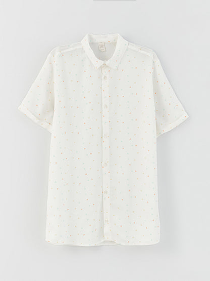 Patterned Short Sleeve Boy's Shirt