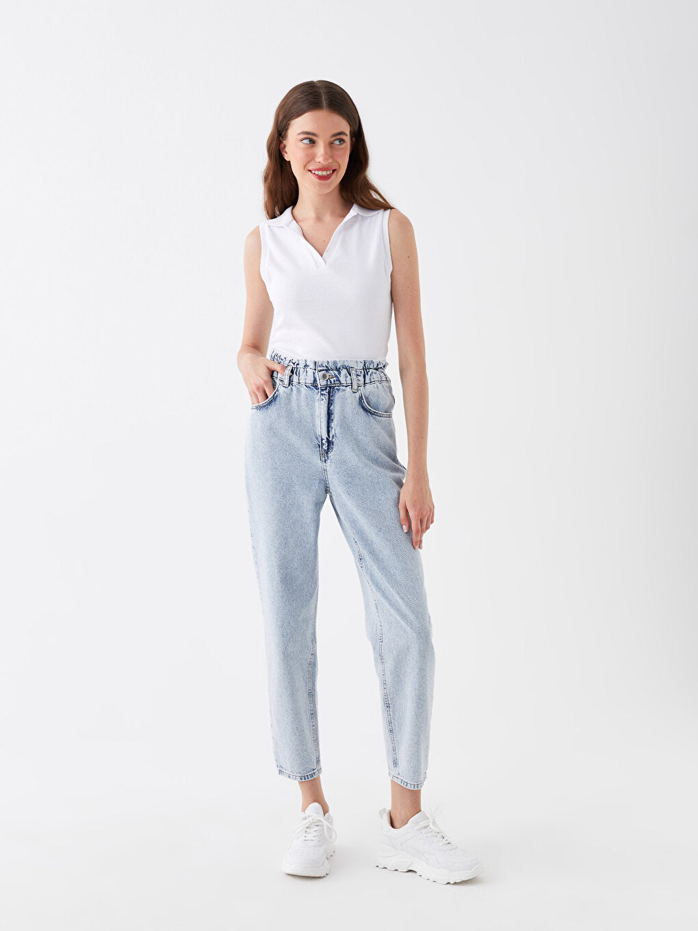 High Waist Slouchy Women's Jean Trousers