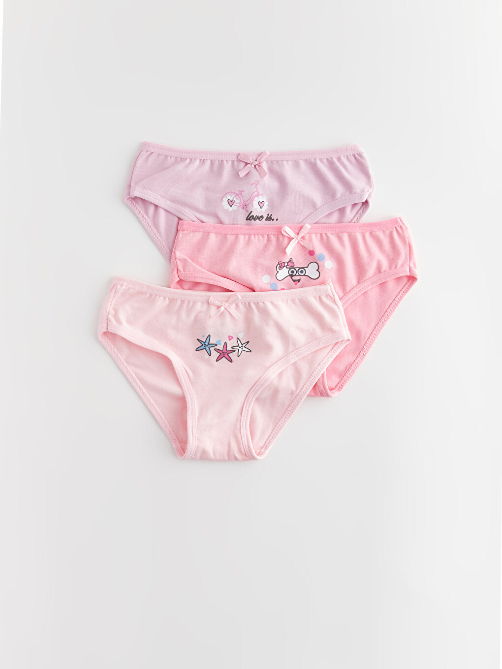 Printed Girl's Panties 3-Piece