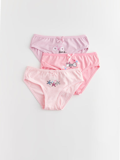 Printed Girl's Panties 3-Piece