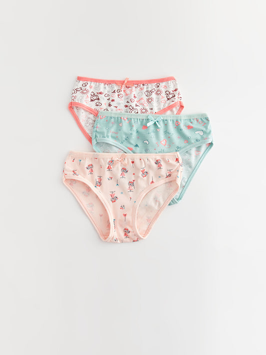 Printed Girl's Panties 3-Piece