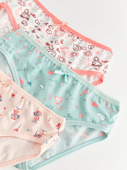 Printed Girl's Panties 3-Piece