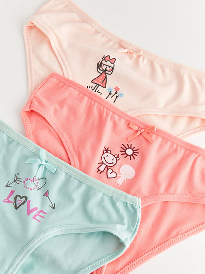 Printed Girl's Panties 3-Piece