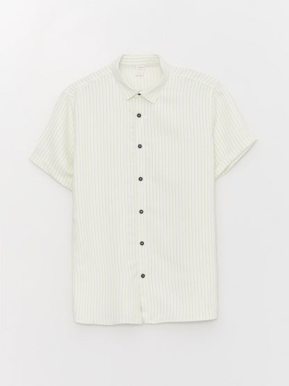 Striped Short Sleeve Boy Shirt