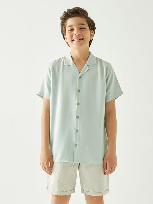 Linen Blend Boy's Shirt