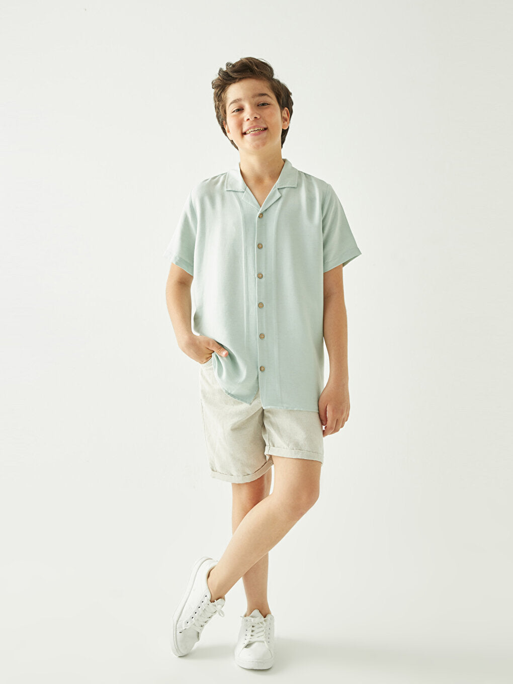 Linen Blend Boy's Shirt