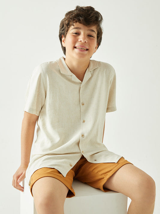 Linen Blend Boy's Shirt