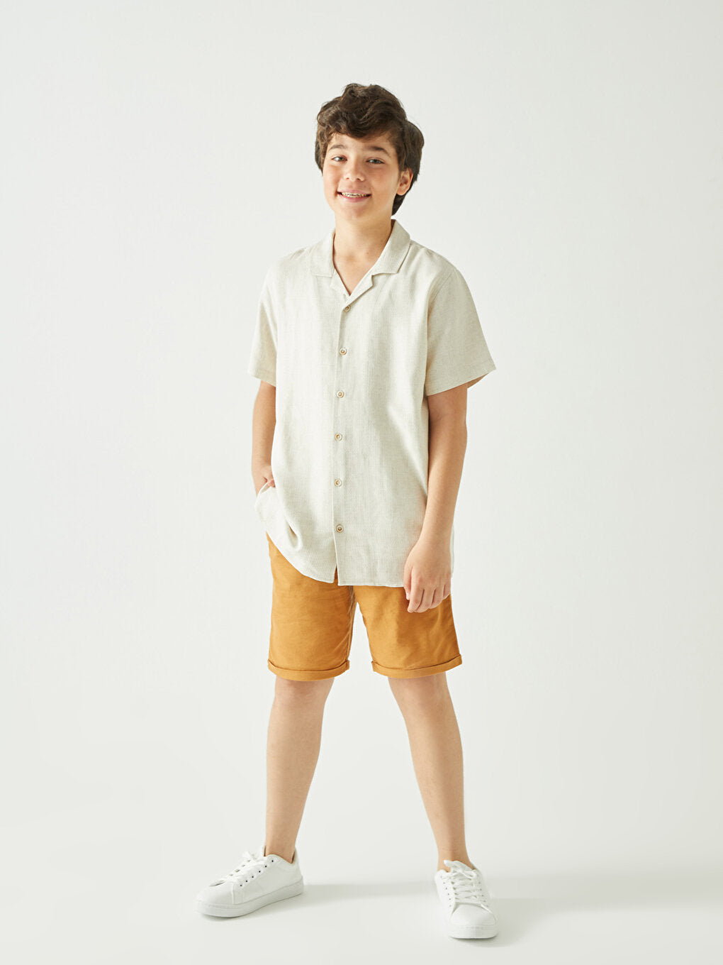 Linen Blend Boy's Shirt